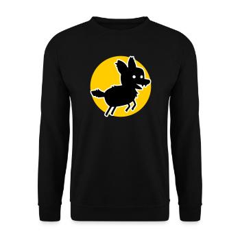 Loup – Motif de la nature sauvage et déclaration sur le bien-être animal - Sweat-shirt Unisexe - noir - Devant - Alina (178cm) & Michal (187cm)