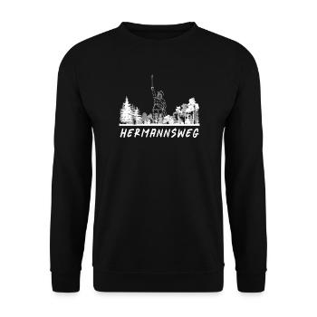 Hermannsweg - Unisex Pullover - Schwarz - Vorne - Alina (178cm) & Michal (187cm)