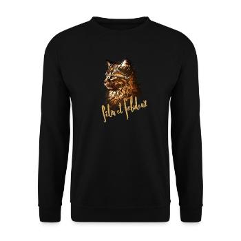 Félin Fabuleux Splatter - Sweat-shirt Unisexe - noir - Devant - Alina (178cm) & Michal (187cm)