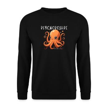 PsychoPoule Octo Pop - Unisex Sweatshirt - black - Front - Alina (178cm) & Michal (187cm)