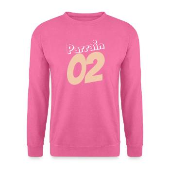 Parrain02 Typographie Peach - Sweat-shirt Unisexe - rose - Devant