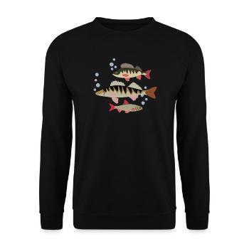 Fish - Unisex Sweatshirt - black - Front - Alina (178cm) & Michal (187cm)