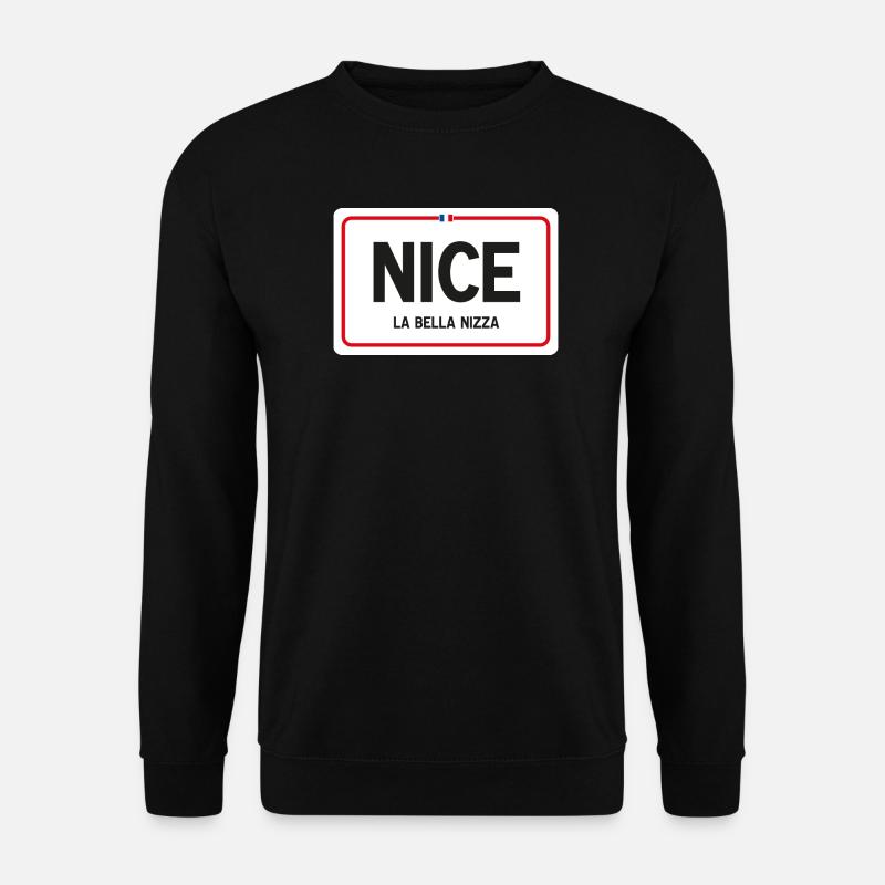 Schönes Ortsnamensschild - Unisex Pullover - Schwarz
