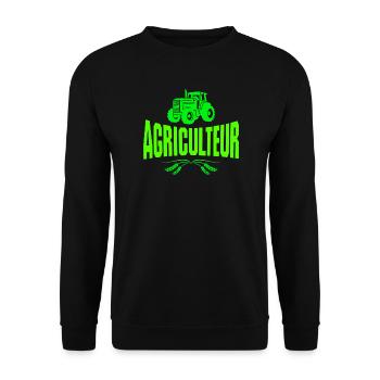agriculteur, agriculture, paysan - Sweat-shirt Unisexe - noir - Devant - Alina (178cm) & Michal (187cm)