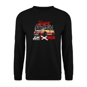 Jdm Halloween edition / Tuning Mechanic Costume - Unisex Sweatshirt - black - Front - Alina (178cm) & Michal (187cm)