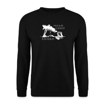 Meer geht immer - Unisex Pullover - Schwarz - Vorne - Alina (178cm) & Michal (187cm)