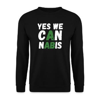 Oui, nous le cannabis ! - Sweat-shirt Unisexe - noir - Devant - Alina (178cm) & Michal (187cm)
