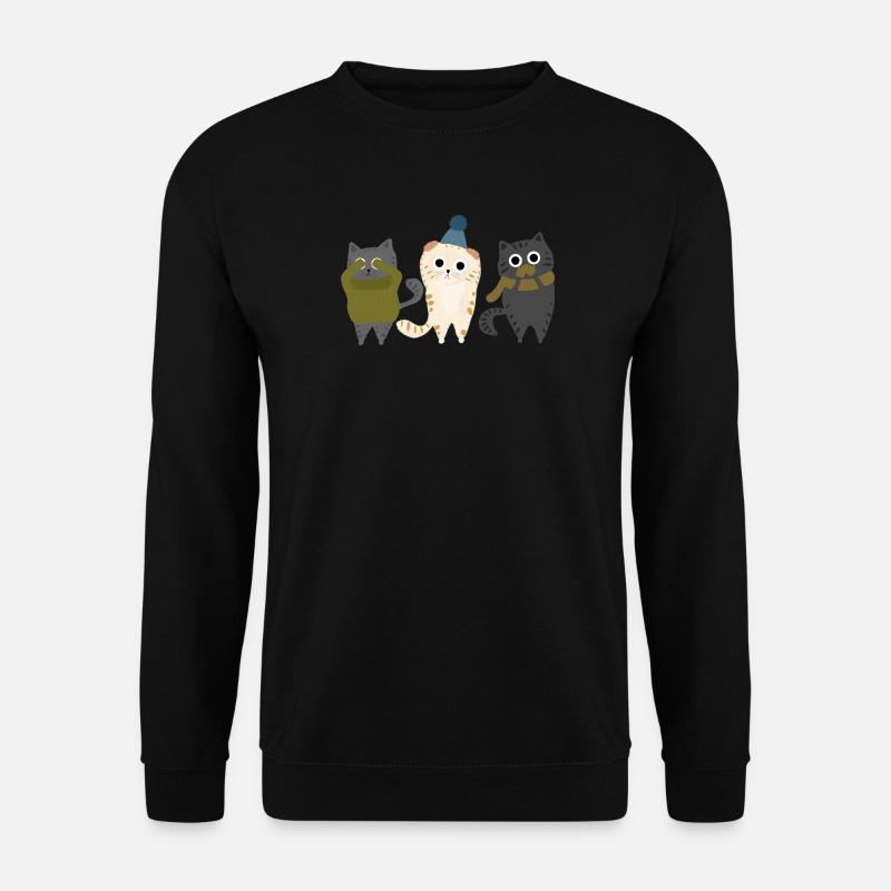 Three Cats - Unisex Sweatshirt - black