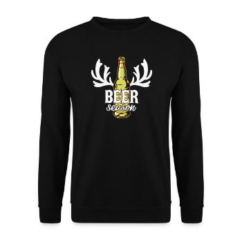 beer, drink a beer, beer fan - Unisex Sweatshirt - black - Front - Alina (178cm) & Michal (187cm)