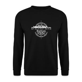 Skyline Borkum - Unisex Pullover - Schwarz - Vorne - Alina (178cm) & Michal (187cm)