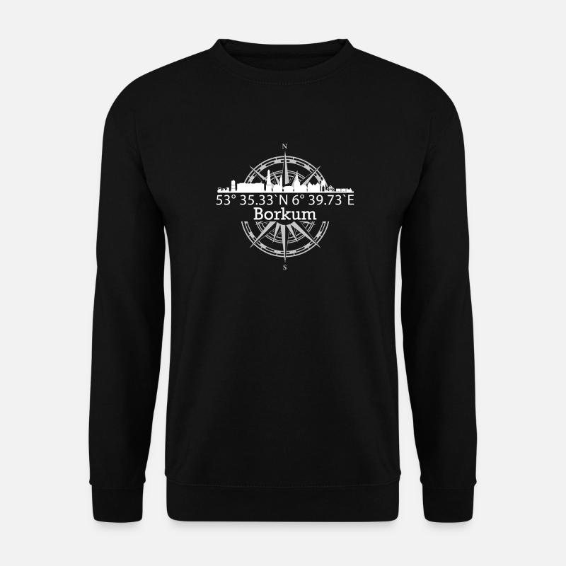 Skyline Borkum - Unisex Pullover - Schwarz