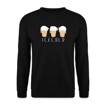 icecold katze lustige katze baby eiscreme - Unisex Sweatshirt - black - Front - Alina (178cm) & Michal (187cm)