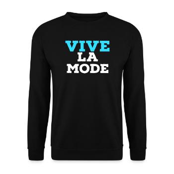 vive la mode - Sweat-shirt Unisexe - noir - Devant - Alina (178cm) & Michal (187cm)