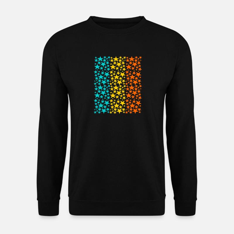 Glowing Rainbow Stars Pattern - Unisex Sweatshirt - black