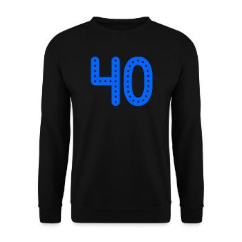 ANNIVERSARY. HAPPY BIRTHDAY. HAPPY BIRTHDAY. - Unisex Sweatshirt - black - Front - Alina (178cm) & Michal (187cm)