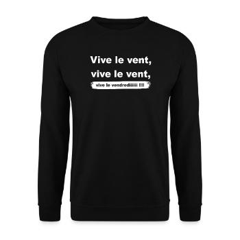 Citation énergique pour vendredi - Sweat-shirt Unisexe - noir - Devant - Alina (178cm) & Michal (187cm)