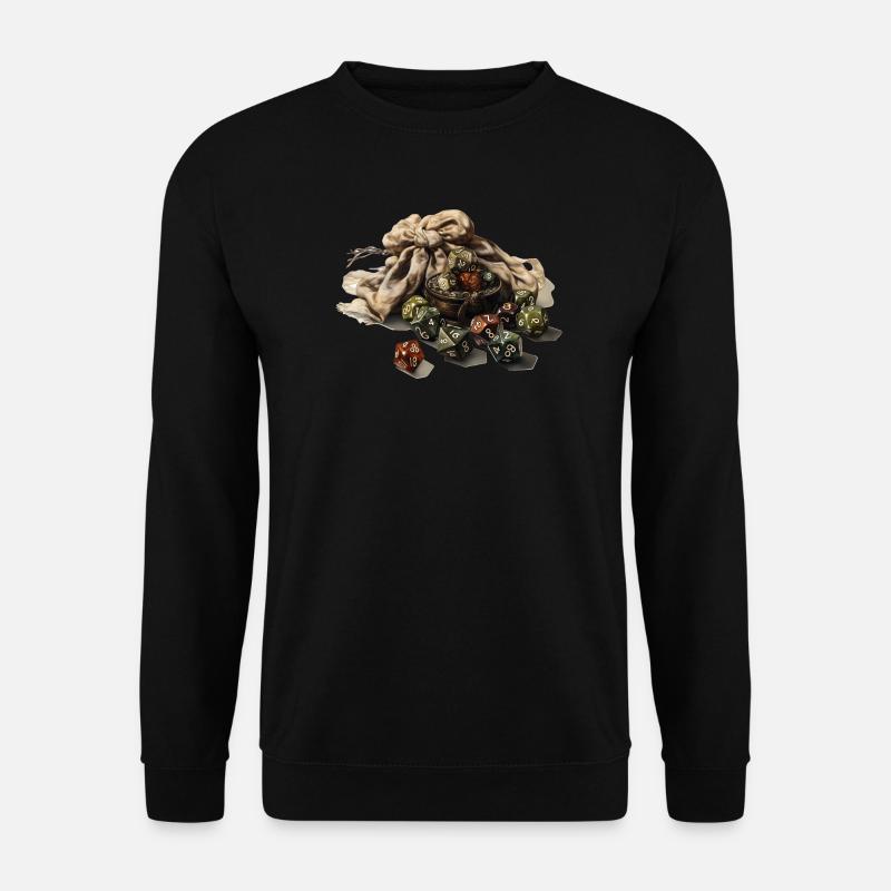 Würfel Voller Rollenspielwürfel Fantasy Shirt - Unisex Pullover - Schwarz