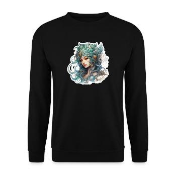Gorgeous Wood Elf Fantasy RPG Shirt - Unisex Sweatshirt - black - Front - Alina (178cm) & Michal (187cm)
