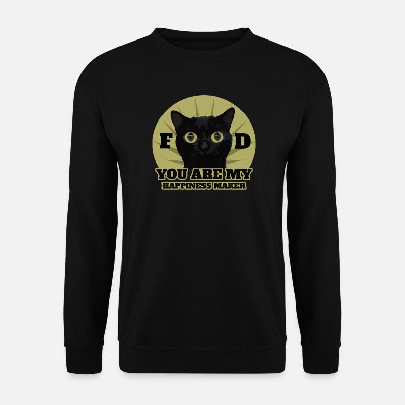 Süße Schwarze Katze - Unisex Pullover - Schwarz