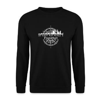 Skyline Frankfurt - Unisex Pullover - Schwarz - Vorne - Alina (178cm) & Michal (187cm)