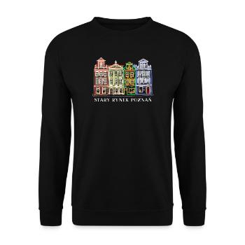 Alter Markt Posen, Polen historische Fassaden - Unisex Pullover - Schwarz - Vorne - Alina (178cm) & Michal (187cm)