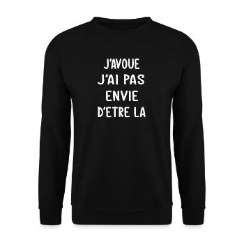Expression moderne d'individualité - Sweat-shirt Unisexe - noir - Devant - Alina (178cm) & Michal (187cm)