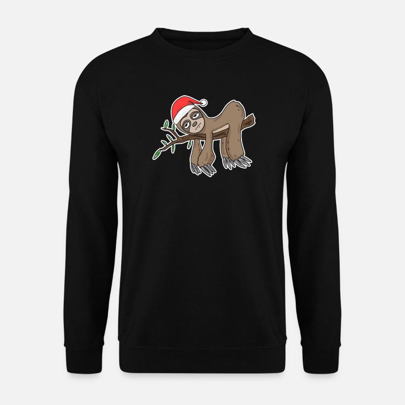 Faultier Weihnachten - Unisex Pullover - Schwarz