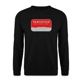 Vancouver Skyline Retro Red - Unisex Sweatshirt - black - Front - Alina (178cm) & Michal (187cm)