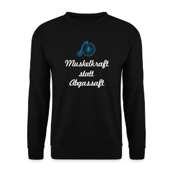 Rad Retro Vintage Fahrrad Radfahrer Fan Klima - Unisex Pullover - Schwarz - Vorne - Alina (178cm) & Michal (187cm)