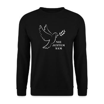 Ich bin kein Solo Christian Hope T-Shirt - Unisex Pullover - Schwarz - Vorne - Alina (178cm) & Michal (187cm)