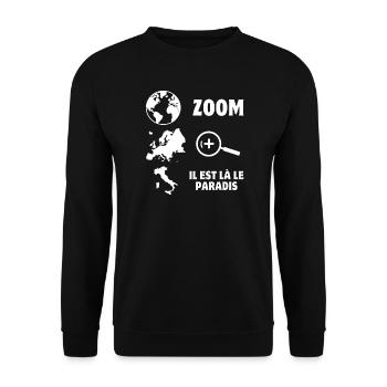 Italie, Italia, je suis italien - Sweat-shirt Unisexe - noir - Devant - Alina (178cm) & Michal (187cm)