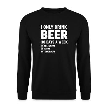 Mutiges Bier Liebendes Zitat T-Shirt - Unisex Pullover - Schwarz - Vorne - Alina (178cm) & Michal (187cm)