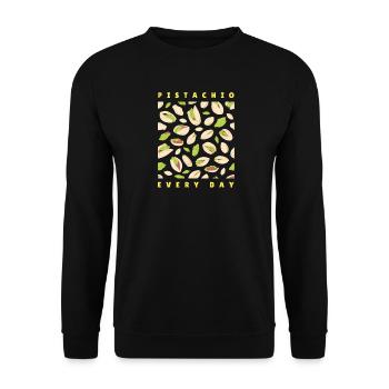 Pistachio Everyday Nuts Aesthetic Food Shirt - Unisex Sweatshirt - black - Front - Alina (178cm) & Michal (187cm)