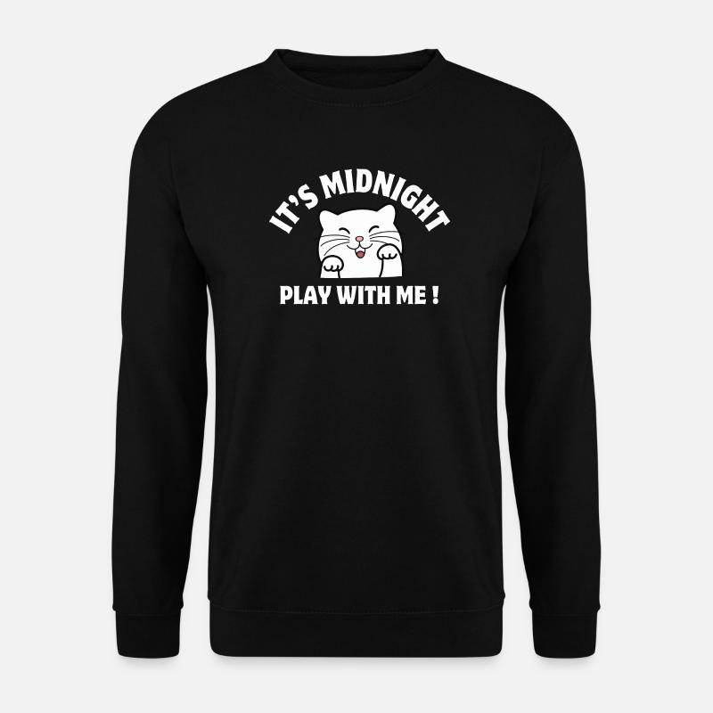 Mitternacht, Katze, Katze Humor - Unisex Pullover - Schwarz