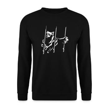 Australian Shepherd "Black Edition" - Unisex Sweatshirt - black - Front - Alina (178cm) & Michal (187cm)