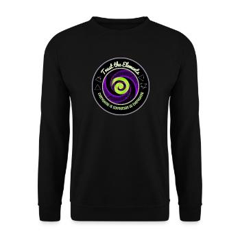 Unité en spirale des éléments - Sweat-shirt Unisexe - noir - Devant - Alina (178cm) & Michal (187cm)