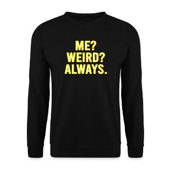 Whimsical Alien Self-Expression T-Shirt - Unisex Sweatshirt - black - Front - Alina (178cm) & Michal (187cm)