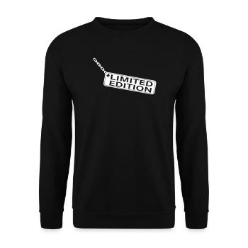 Limited Edition Design Schild Style - Unisex Pullover - Schwarz - Vorne - Alina (178cm) & Michal (187cm)