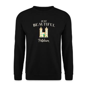 Potsdam, Nauener Tor, Deutschland Zeichnung - Unisex Pullover - Schwarz - Vorne - Alina (178cm) & Michal (187cm)