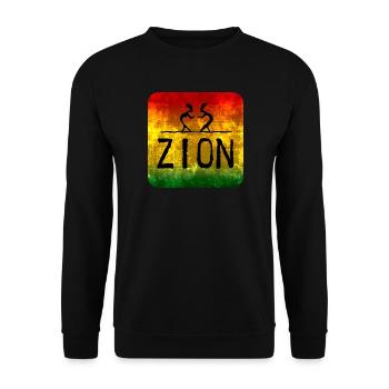 Raggae Zion - Unisex Pullover - Schwarz - Vorne - Alina (178cm) & Michal (187cm)