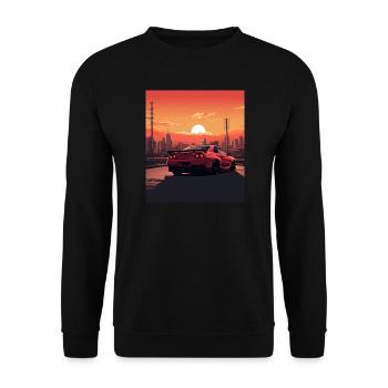 Coupé Crépuscule Urbain - Unisex Pullover - Schwarz - Vorne - Alina (178cm) & Michal (187cm)