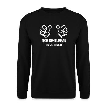 Retirement Statement Senior Profession Time Out Freedom - Unisex Sweatshirt - black - Front - Alina (178cm) & Michal (187cm)