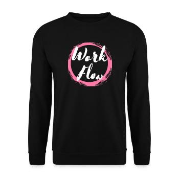 Work Flow Productivity Focus Motivation Shirt - Unisex Sweatshirt - black - Front - Alina (178cm) & Michal (187cm)