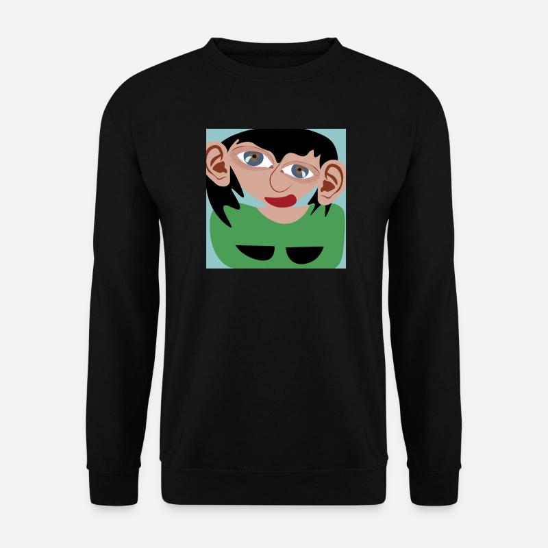 Dunkelhaarige Frau - Unisex Pullover - Schwarz