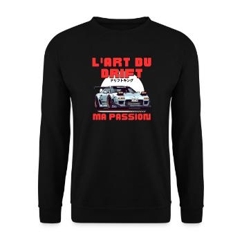 Art du Drift Ma Passion - Sweat-shirt Unisexe - noir - Devant - Alina (178cm) & Michal (187cm)
