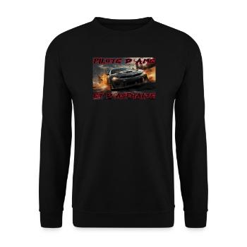 Pilote d'Âme et d'Asphalte - Sweat-shirt Unisexe - noir - Devant - Alina (178cm) & Michal (187cm)