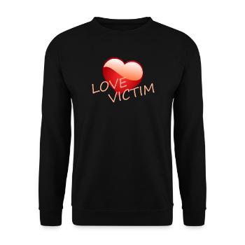 LOVE VICTIM - Unisex Sweatshirt - black - Front - Alina (178cm) & Michal (187cm)