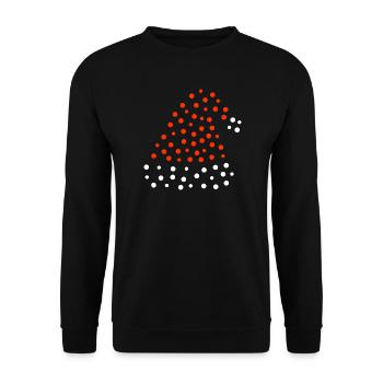 Christmas Hat - Dotted - Unisex Sweatshirt - black - Front - Alina (178cm) & Michal (187cm)