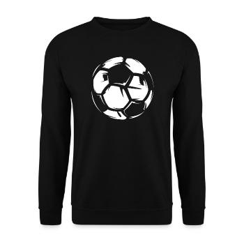 Fußball soccer Ball Illustration Bolzen Leder icon - Unisex Pullover - Schwarz - Vorne - Alina (178cm) & Michal (187cm)