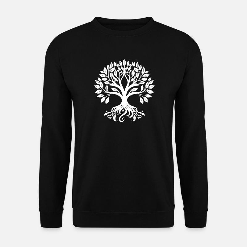 Baum des Lebens, Baumsymbol, Baumlogo - Unisex Pullover - Schwarz